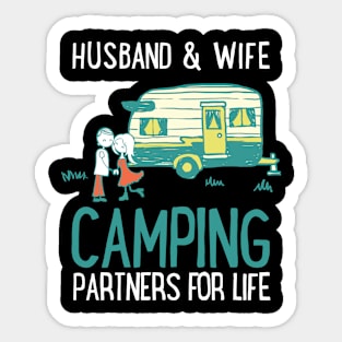 Camping Meme Husband Wife Sticker